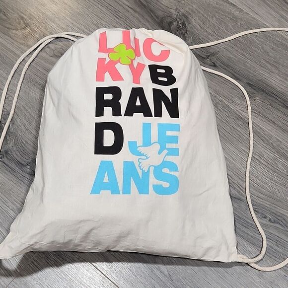 EUC Lucky Brand Canvas Drawstring Backpack - Picture 7 of 7